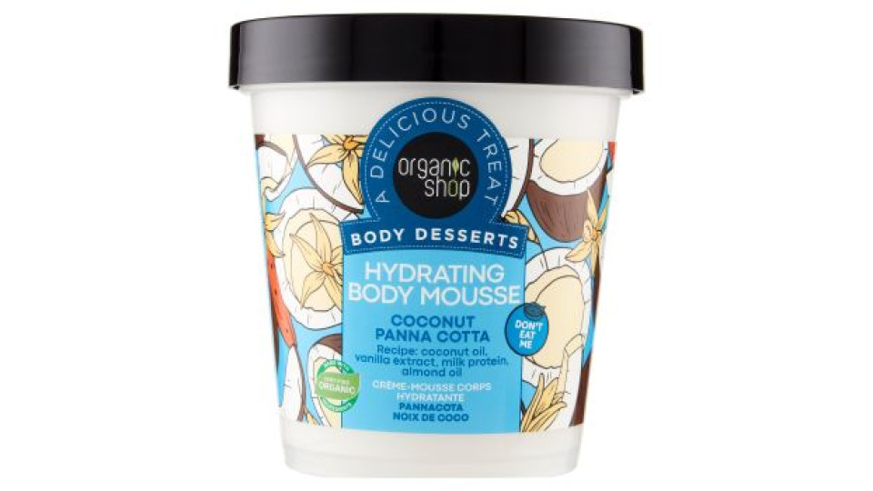 Organic Shop, Body Desserts Body Mousse Idratante Coconut Panna Cotta 450 ml