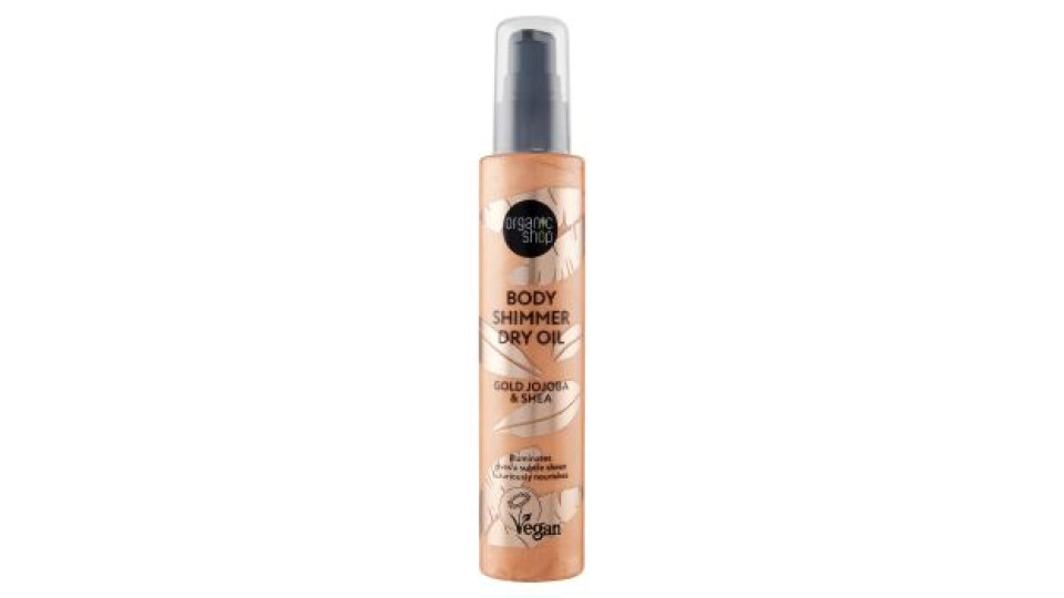 organic shop Body Shimmer Dry Oil Gold Jojoba & Shea 100 ml