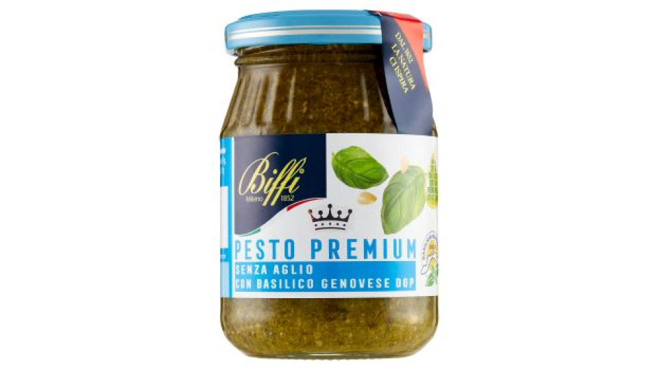 Biffi Pesto Premium Senza Aglio con Basilico Genovese DOP 190 g