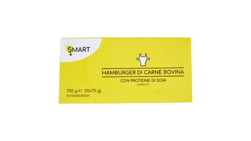 Smart Hamburger di carne bovina con proteine di soia surgelati 10 x 75 g