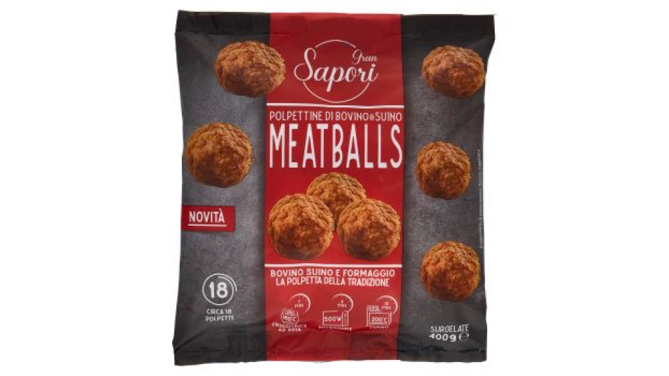 Gran Sapori Polpettine di Bovino & Suino Meatballs Surgelate 400 g