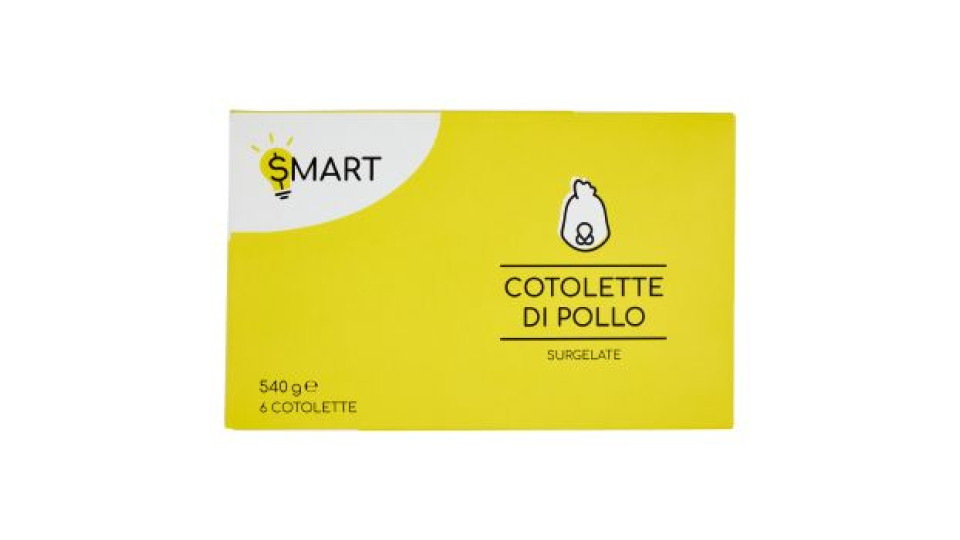Smart Cotolette di pollo surgelate 6 cotolette 540 g