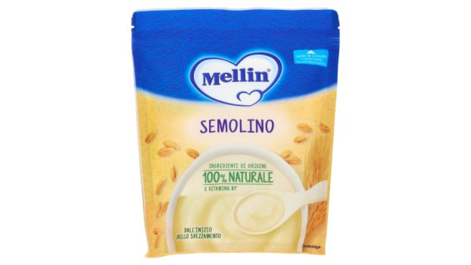 MELLIN Semolino, Confezione Apri&Chiudi, dall'inizio dello Svezzamento, 200g