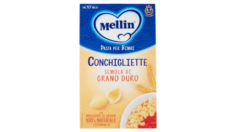 Mellin Pasta per Bimbi Conchigliette Semola di Grano Duro 280 g