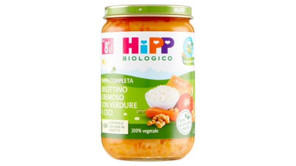 HiPP Biologico Risottino Cremoso con Verdure e Ceci 220 g