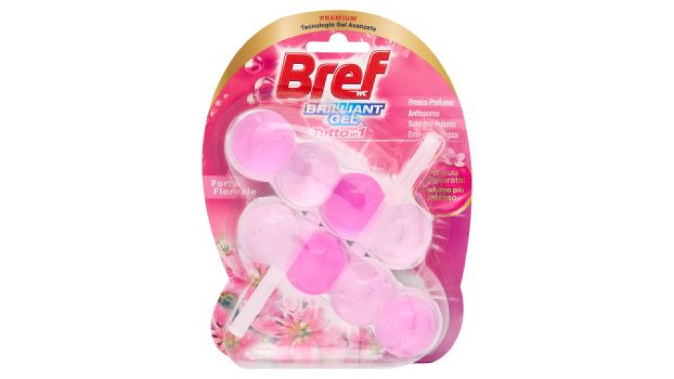 BREF WC Brilliant Gel Tutto in 1 Forza Floreale 2 x 42 g