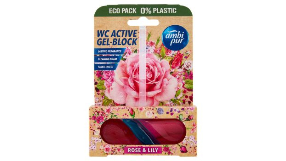 ambi pur WC Active Gel-Block Rose & Lily 45 g