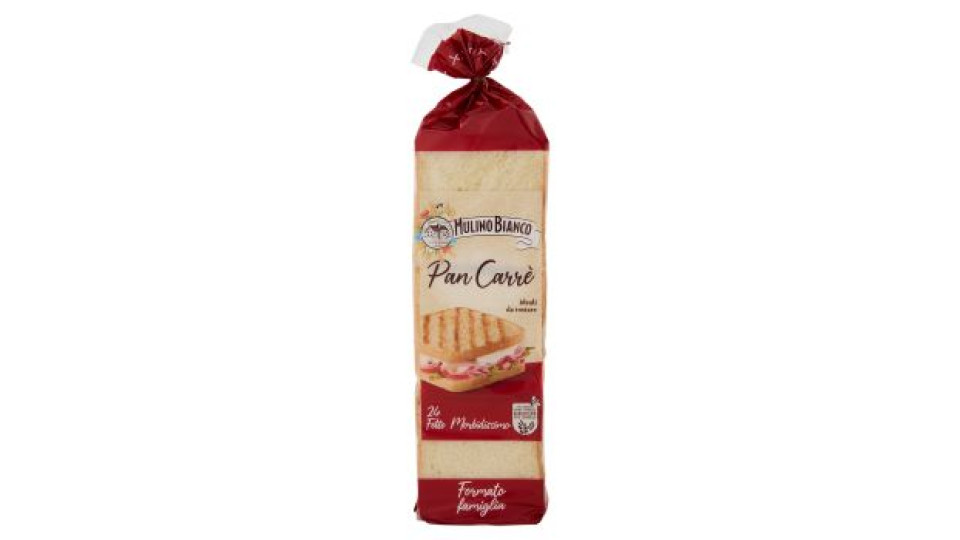 Mulino Bianco Pan Carrè Pane Ideale per Toast 24 fette 430g