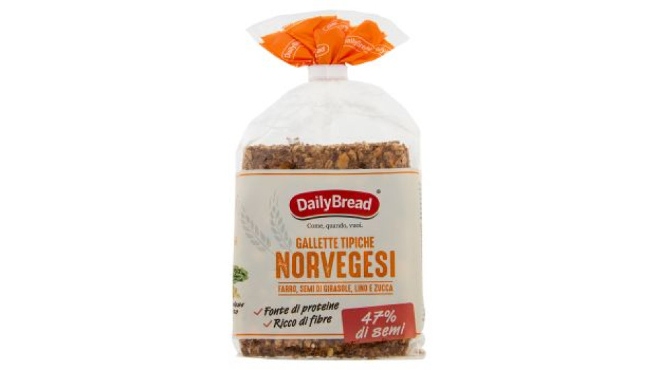 DailyBread Gallette Tipiche Novergesi Farro, Semi di Girasole, Lino e Zucca 190 g