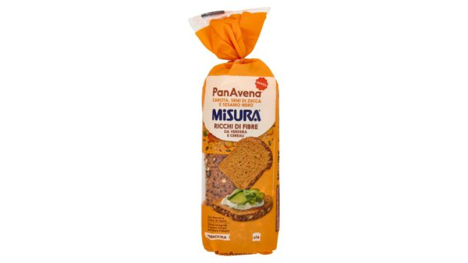 Misura Fibrextra PanAvena Carota, Semi di Zucca e Sesamo Nero 400 g
