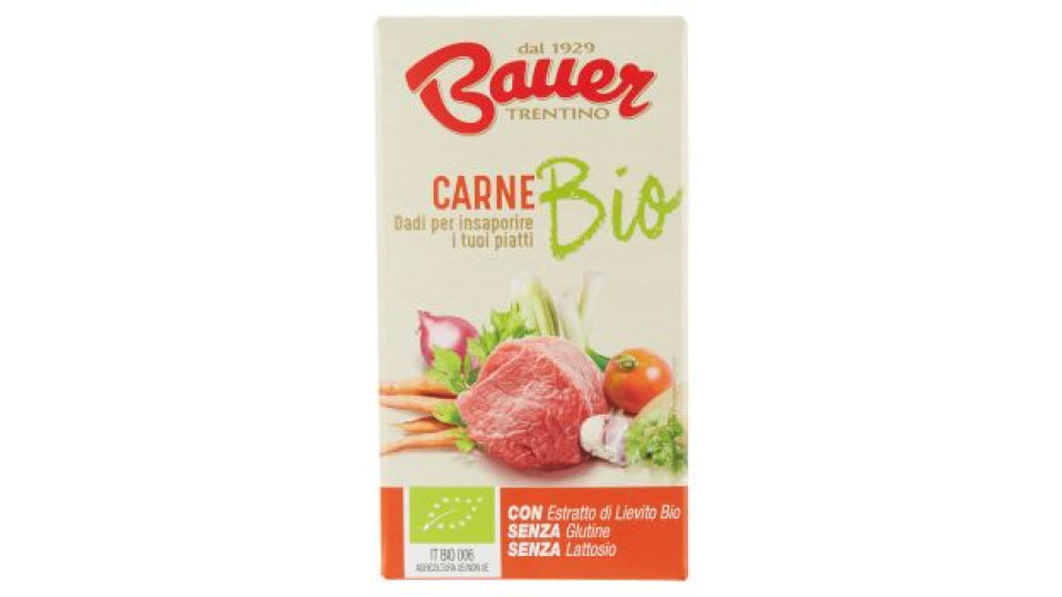 Bauer Carne Bio Dadi per insaporire i tuoi piatti 6 x 10 g