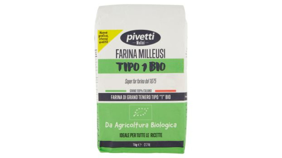 Molini Pivetti Farina Milleusi Tipo 1 Bio 1 kg