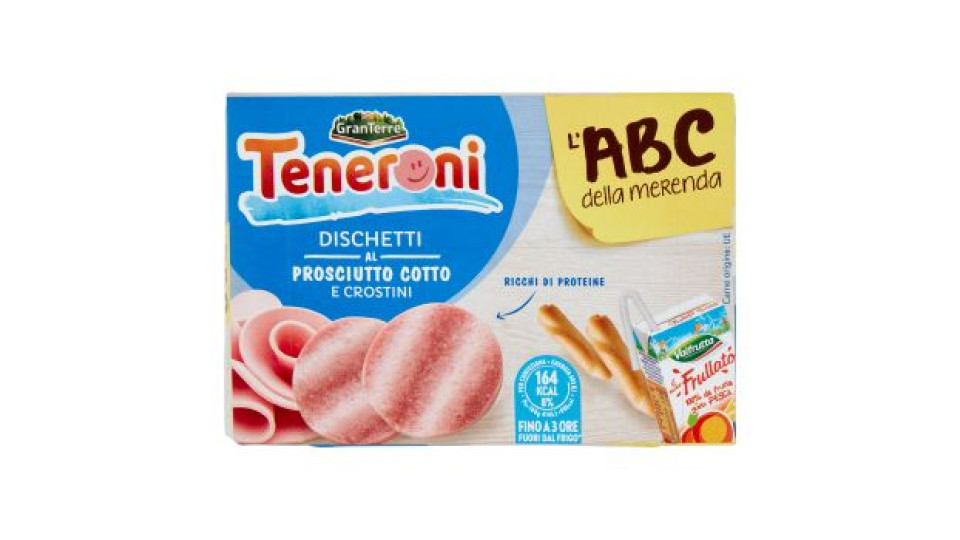 Teneroni l'ABC della merenda Dischetti al Prosciutto Cotto e Crostini 170 g