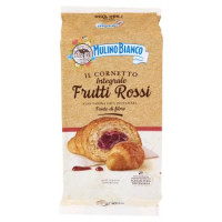Mulino Bianco Cornetti Integrali Frutti Rossi Merenda con 100% Farina Integrale 6 pezzi 300g