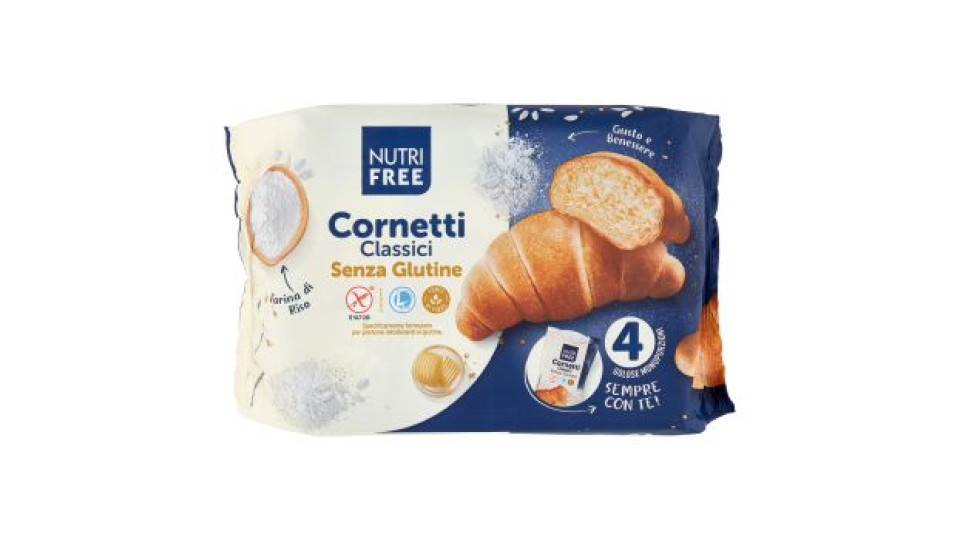 Nutrifree Cornetti Classici Senza Glutine 4 Monoporzioni 200 g