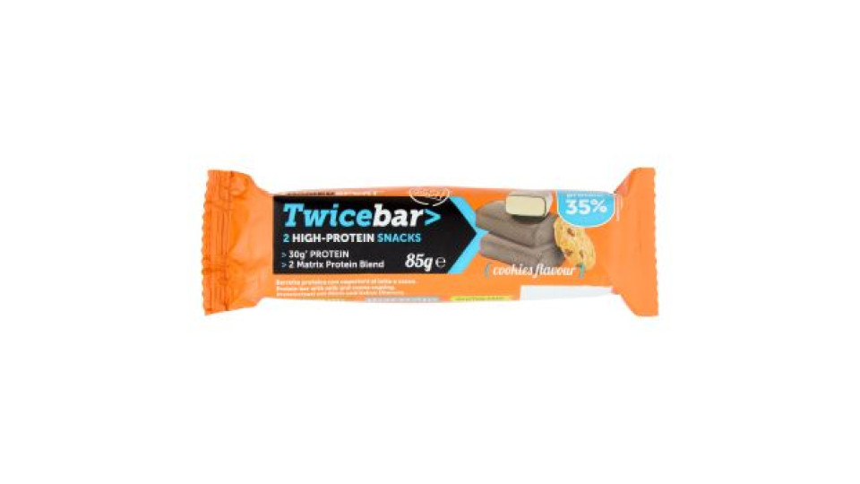 NamedSport Twicebar> 2 High-Protein Snacks cookies flavour protein 35% 2 x 42,5 g