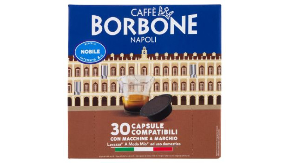 Caffè Borbone Miscela Nobile Capsule Compatibili Lavazza* A Modo Mio* ad uso domestico 30 x 7,2 g