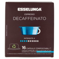 Esselunga Espresso decaffeinato 16 capsule compostabili** compatibili Lavazza A Modo Mio* 120 g