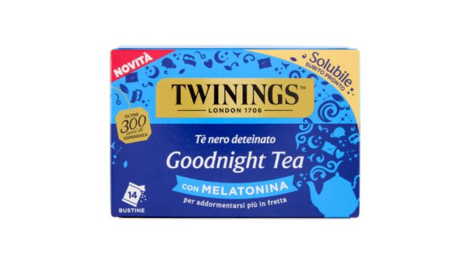 Twinings Goodnight Tea Tè Nero Deteinato solubile con Melatonina 14 bustine The x 4 g