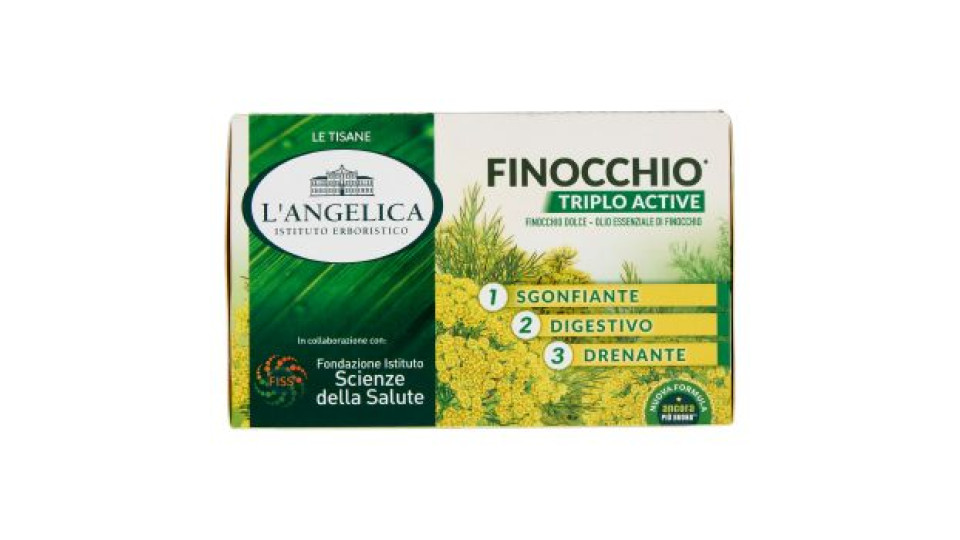 L'Angelica Le Tisane Finocchio Triplo Active 18 Filtri 36 g