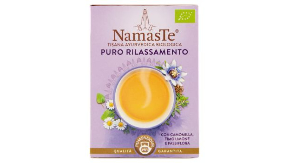 Pompadour NamasTe Tisana Ayurvedica Biologica Puro Rilassamento 15 x 1,8 g
