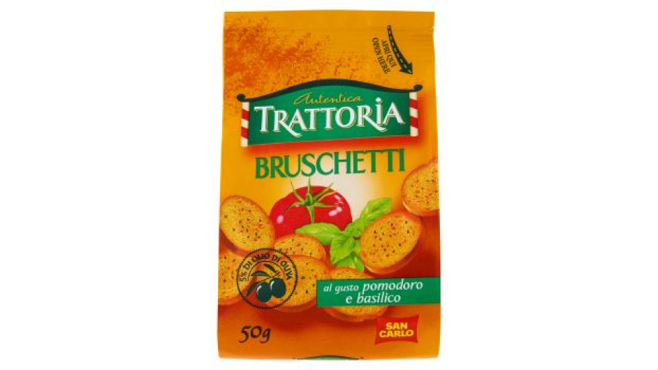 Autentica Trattoria, Bruschetti al gusto pomodoro e basilico