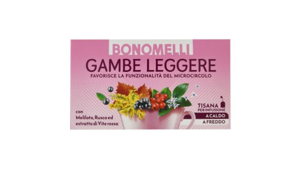 Bonomelli Gambe Leggere Tisana per Infusione 18 Filtri 36 g