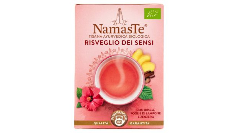Pompadour NamasTe Tisana Ayurvedica Biologica Risveglio dei Sensi 15 x 1,8 g