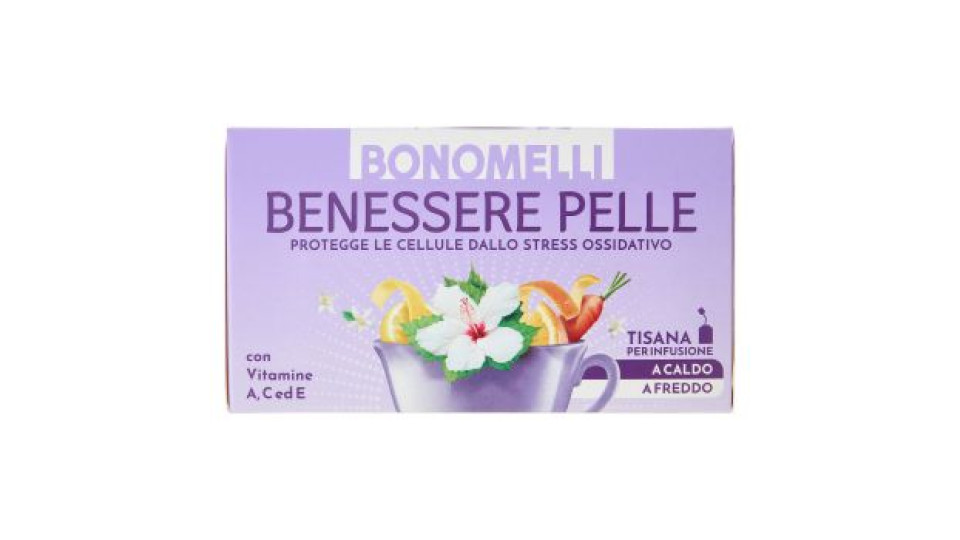 Bonomelli Benessere Pelle Tisana per Infusione 18 Filtri 36 g Azioni In