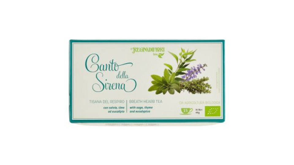 Reginadifiori bio Canto della Sirena Tisana del Respiro 15 x 3 g