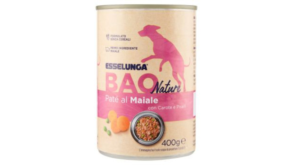 Esselunga Bao nature Paté al maiale con carote e piselli 400 g