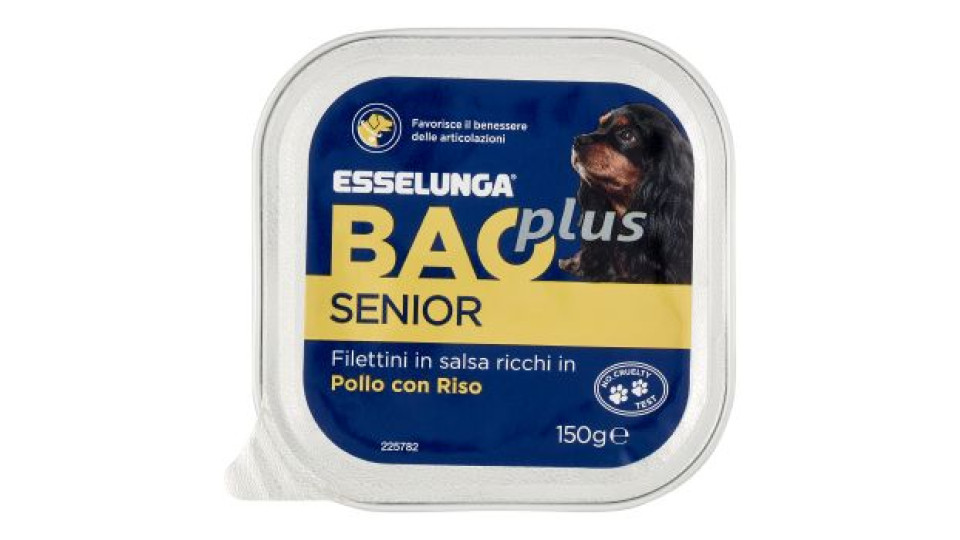 Esselunga Bao plus Senior filettini in salsa ricchi in pollo con riso 150 g