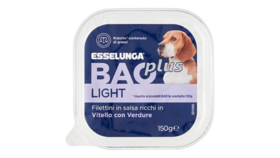 Esselunga Bao plus Light filettini in salsa ricchi in vitello con verdure 150 g