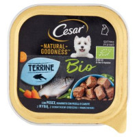 Cesar Natural Goodness Bio Cibo Umido Cane con Pesce Piselli e Carote 100 g