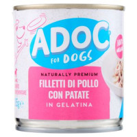 ADoC For Dogs Naturally Premium Filetti di Pollo con Patate in Gelatina 285 g