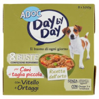 ADoC Day by Day per Cani di taglia piccola con Vitello e Ortaggi 8 x 100 g
