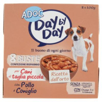 ADoC Day by Day per Cani di taglia piccola con Pollo e Coniglio 8 x 100 g