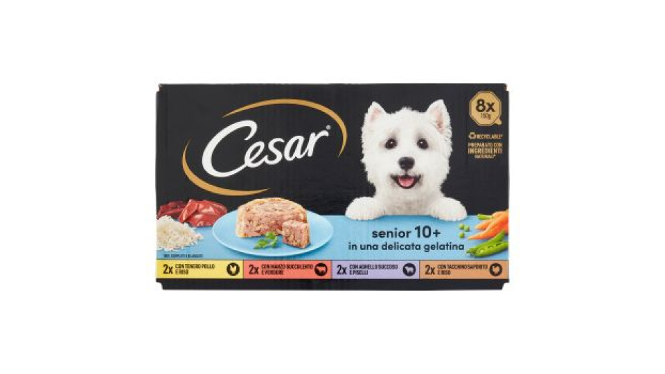 Cesar senior 10+ in una delicata gelatina 8 x 150 g