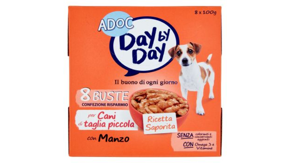 ADoC Day by Day per Cani di taglia piccola con Manzo 8 x 100 g