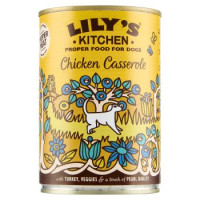 LILY'S KITCHEN Chicken Casserole with Turkey, Veggies & a touch of Pearl Barley 400 g