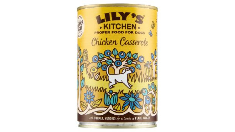 LILY'S KITCHEN Chicken Casserole with Turkey, Veggies & a touch of Pearl Barley 400 g