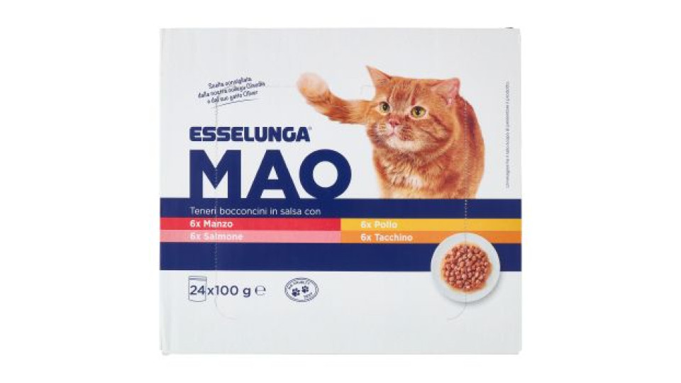 Esselunga Teneri bocconcini in salsa con manzo, salmone, pollo, tacchino 24 x 100 g