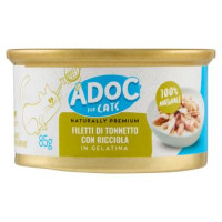 ADoC For Cats Naturally Premium Filetti di Tonnetto con Ricciola in Gelatina 85 g