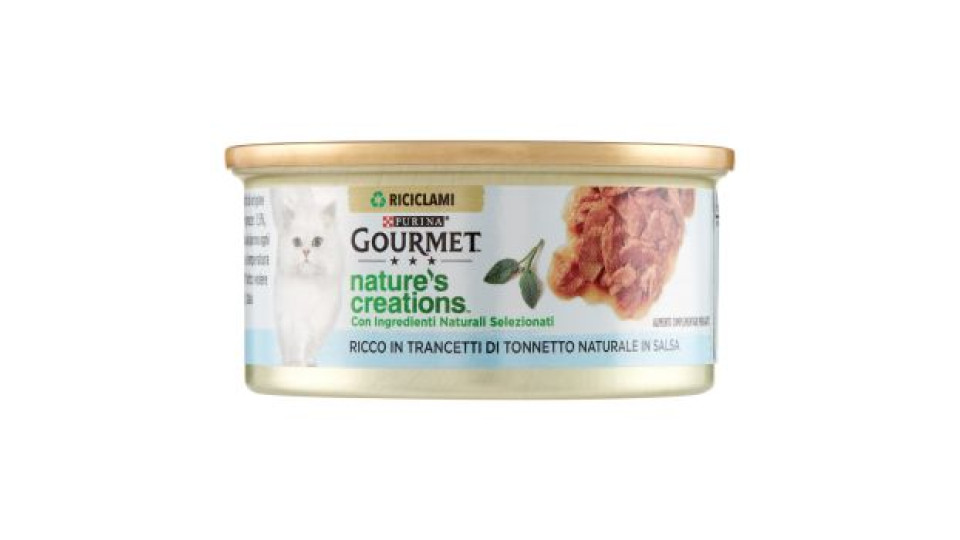 PURINA GOURMET Nature's Creations Ricco in Trancetti di Tonnetto Naturale in Salsa 70 g