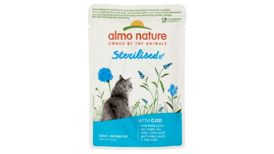 almo nature Sterilised Adult & Mature Cat con Merluzzo 70 g
