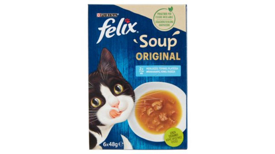 FELIX Soup Original (Merluzzo, Tonno, Platessa) 6 x 48 g