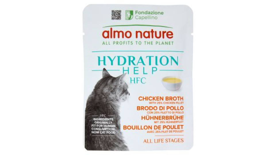 almo nature Hydration Help HFC Brodo di Pollo con 25% Filetto di Pollo 50 g