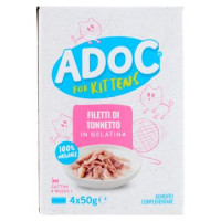 ADoC For Kittens Filetti di Tonnetto in Gelatina 4 x 50 g