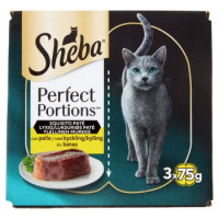 Sheba Perfect Portions Cibo Umido Gatto patè Pollo 3 x 2 x 37,5 g