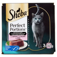 Sheba Perfect Portions Cibo Umido Gatto patè Salmone 3 x 2 x 37,5 g